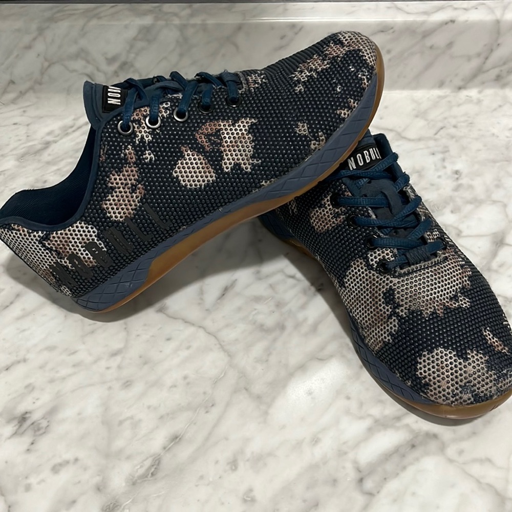 No Bull Navy Floral Collection Lifting Shoes